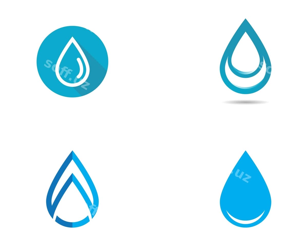 Suvoq damagi logotip shabloni | Water drop logo template