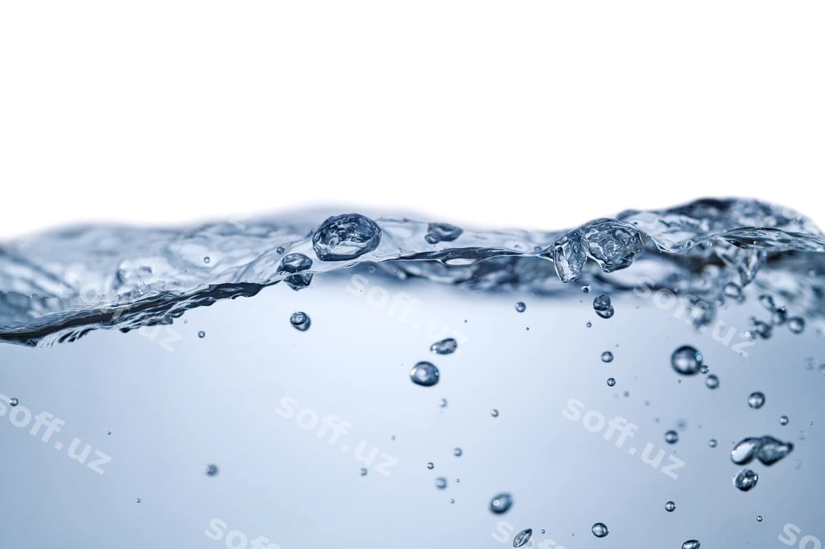 Suv sovuq qoplashlar bilan hava suv dalali | Water splash with bubbles air water wave