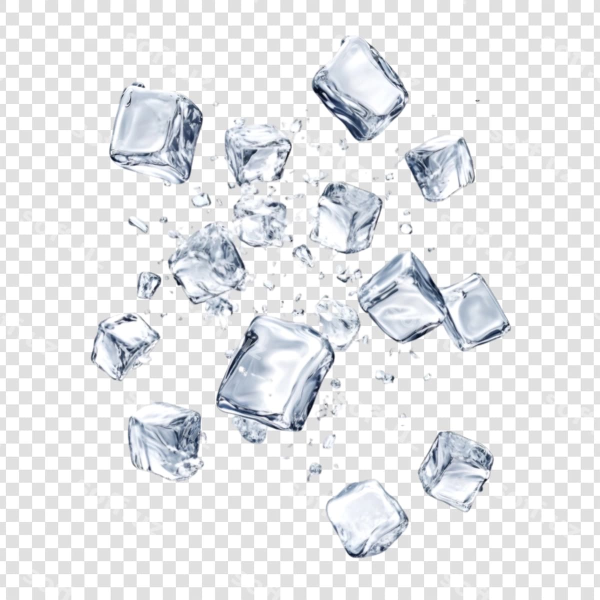 Tushayotgan buz muhimmatlaridan suv sudrab chiqqan | Water splashing from ice cubes falling