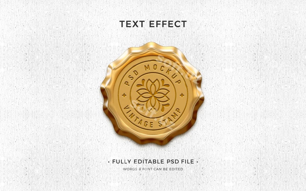 Mumtosh yoniqchilik matbiri efekti | Wax seal stamp text effect