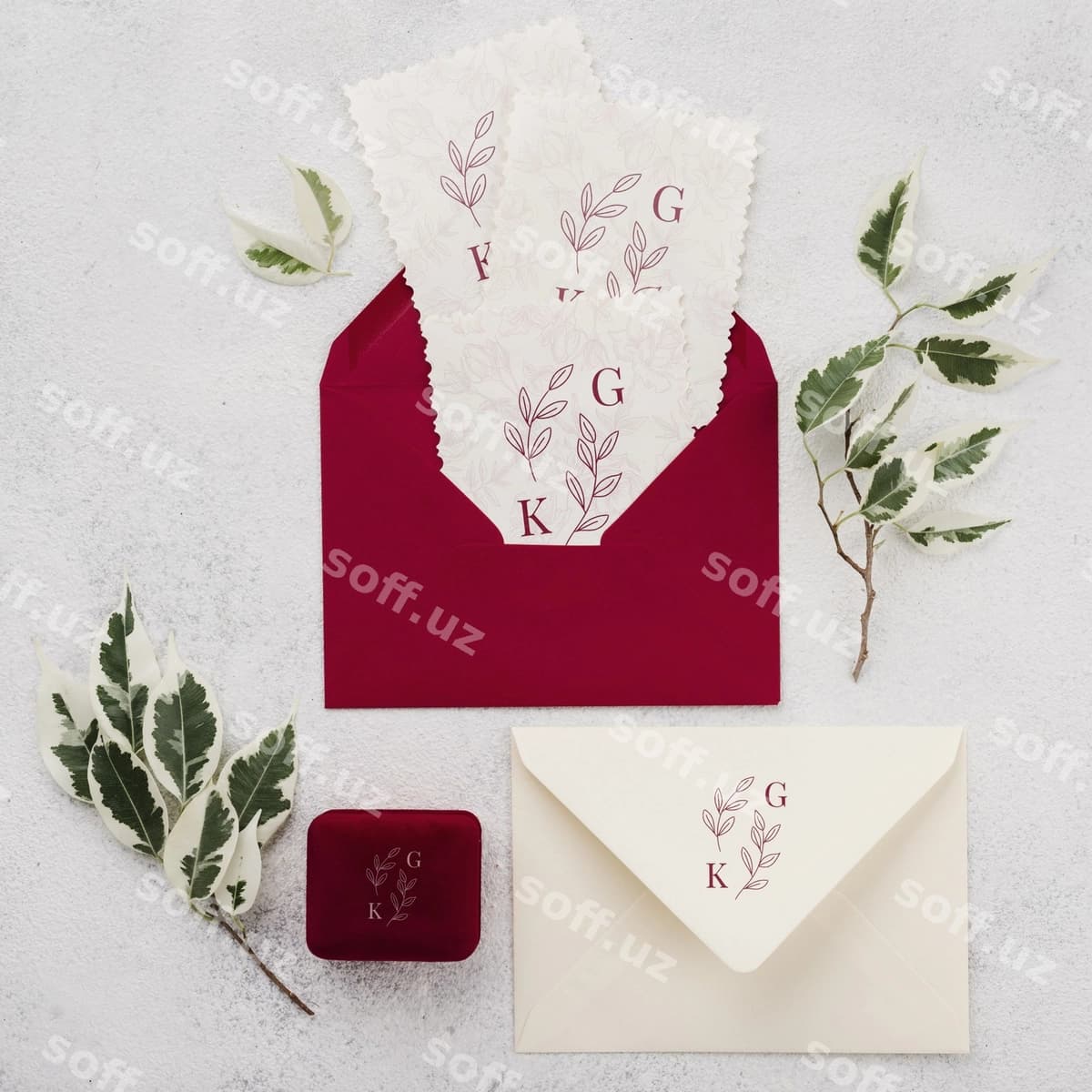 Turmova konseptsiya namuna taklifnoma | Wedding concept mock up invitation