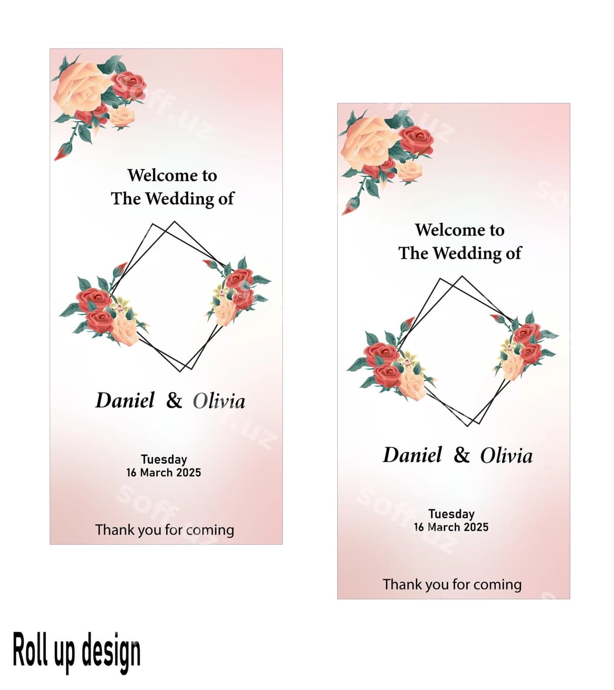 Turmali aylanma baner dizayni | Wedding roll up banner design