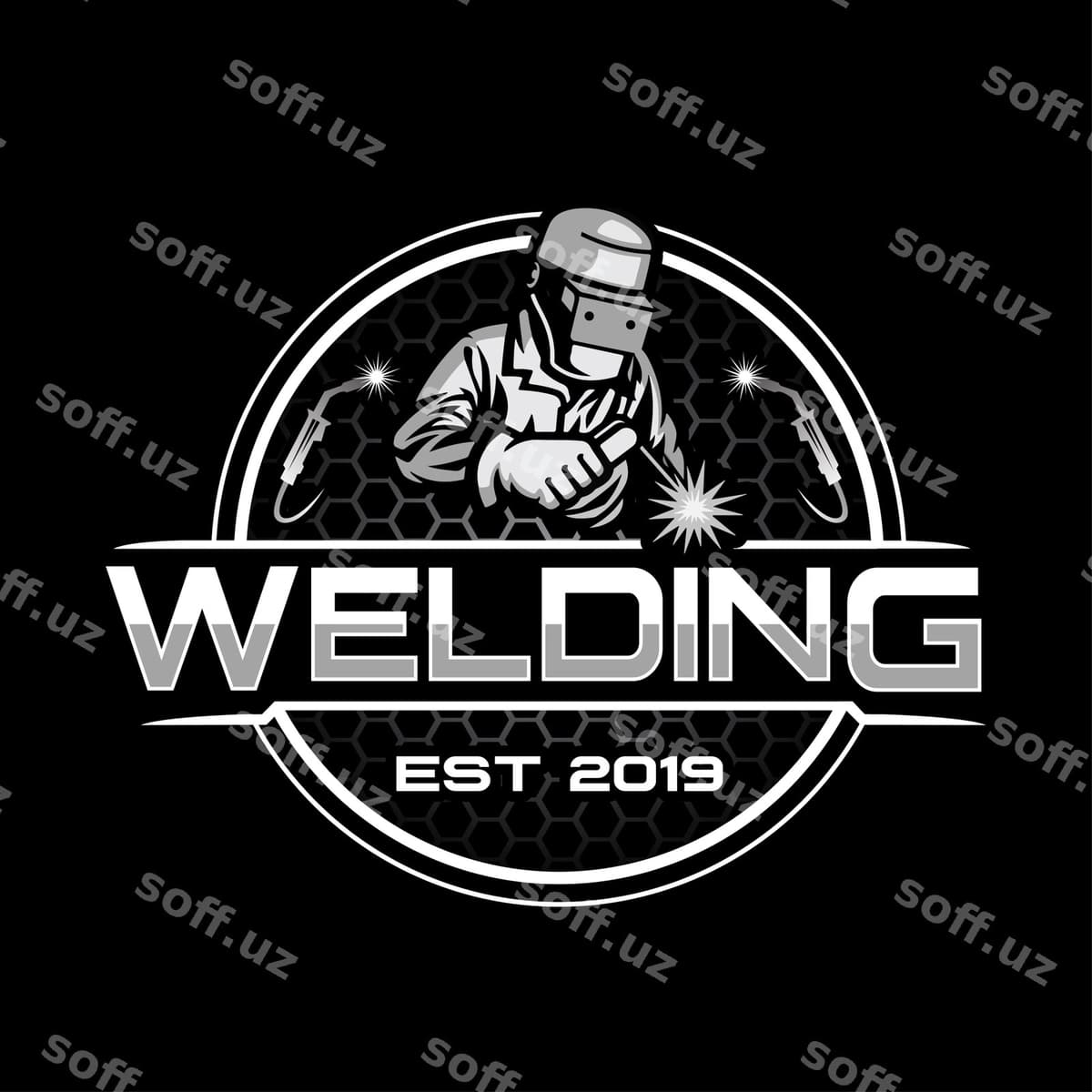 Qazib chiqish logotipi shabloni | Welding logo template