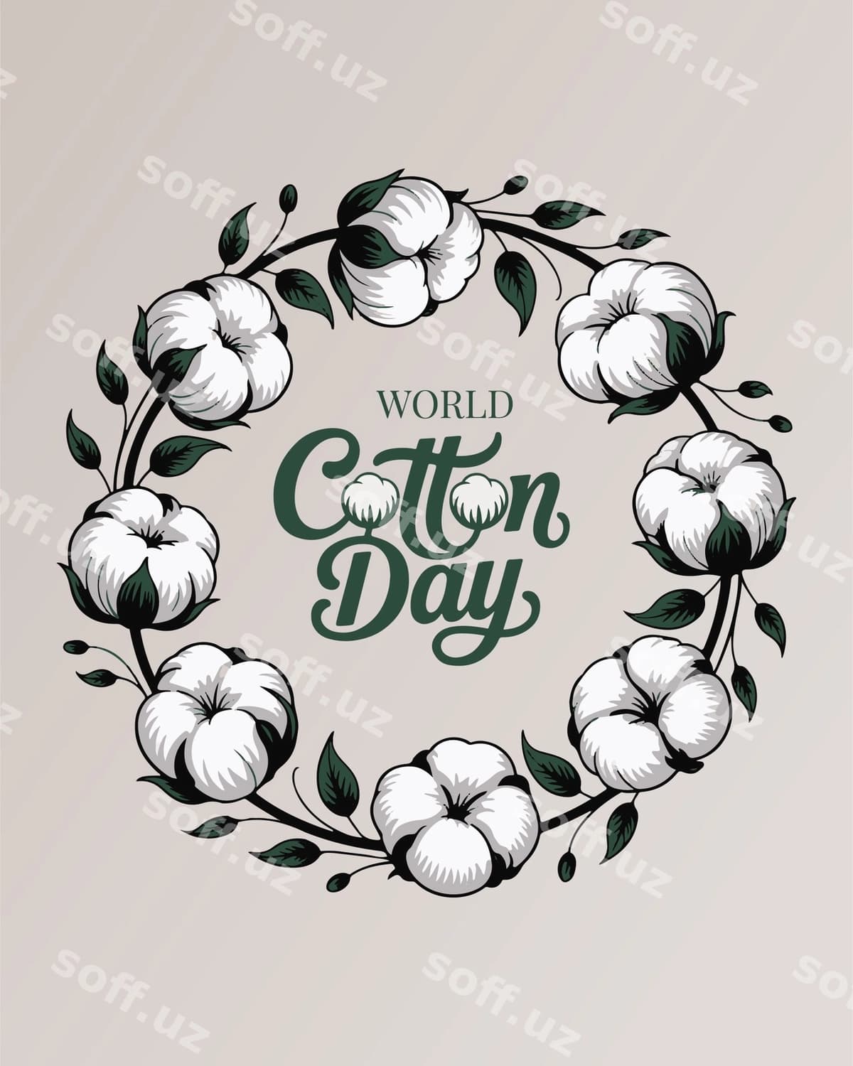 Jahon paxta kuni pлакаты | World cotton day poster