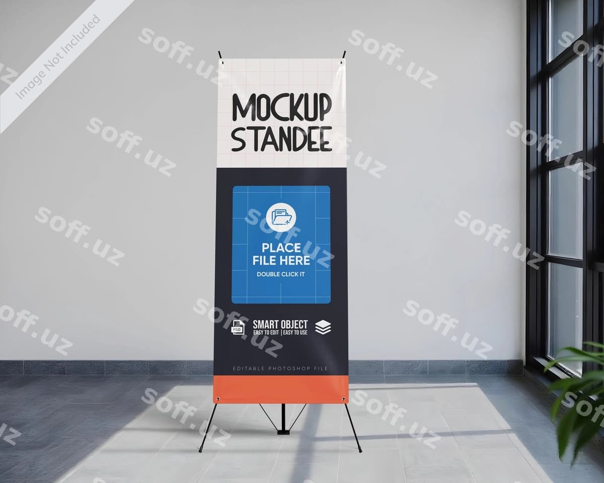 X banner mockup standee | X banner mockup standee