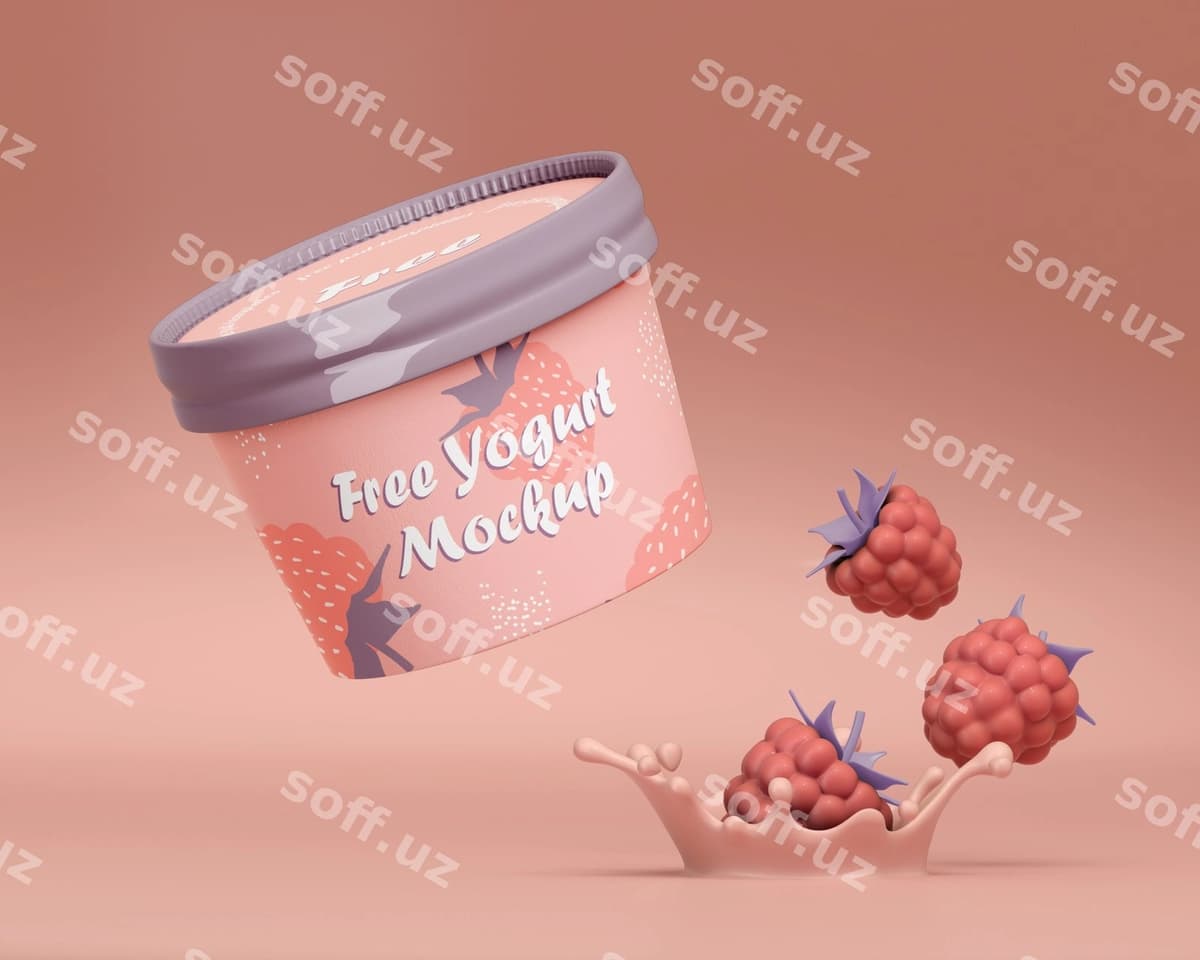 Yo'gurt paket namunasi | Yogurt packing mockup