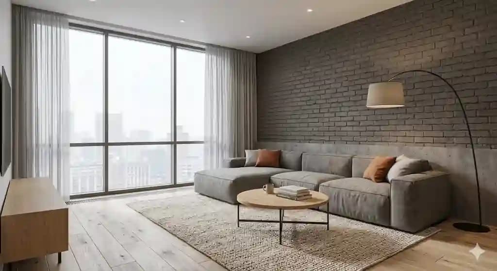 Urban Loft — Zamonaviy yashash xonasi (3D dizayn)