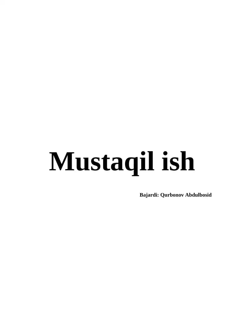 Axborot  texnologiyalari va axborot tizimlari haqida tushunchalar