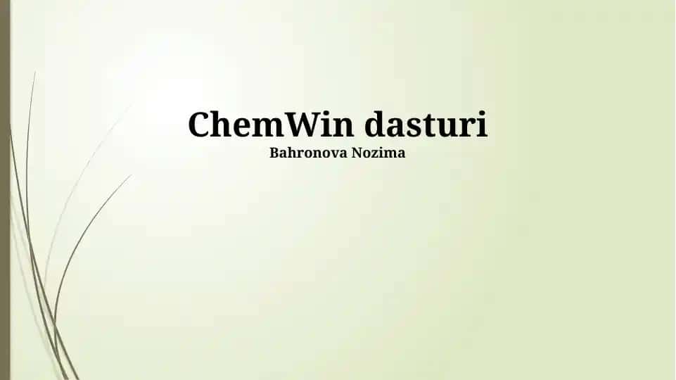 ChemWin dasturi