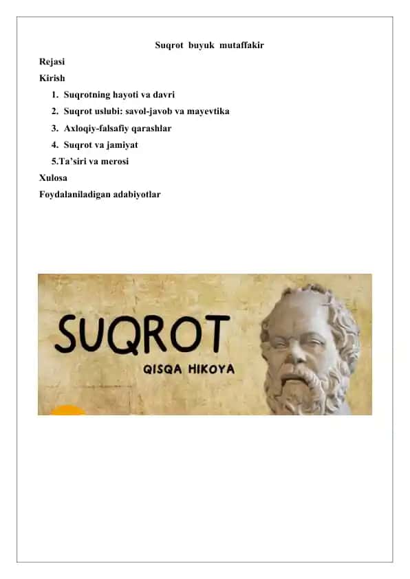 Suqrot buyuk mutaffakir