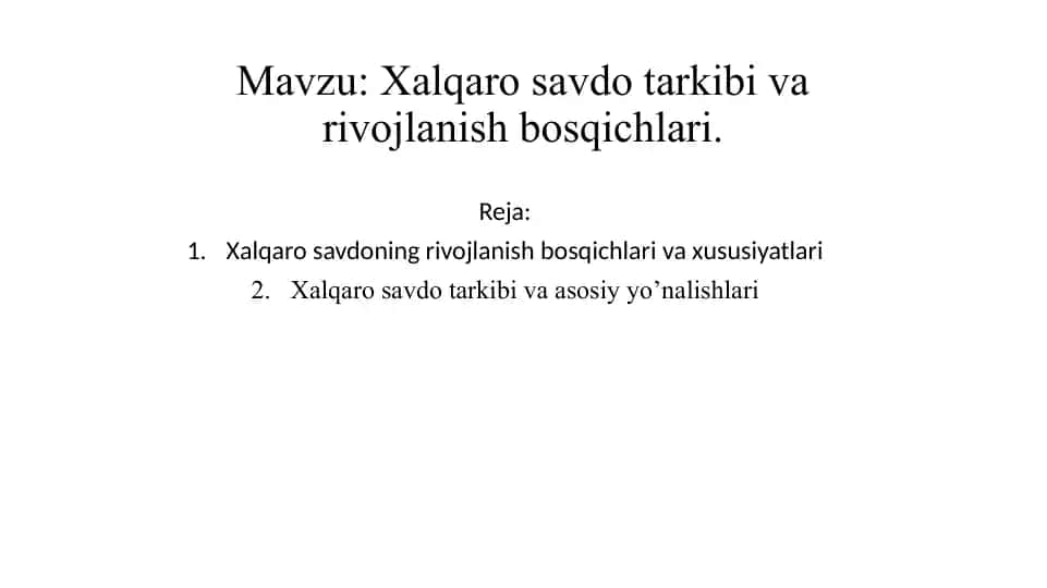 Xalqaro savdo