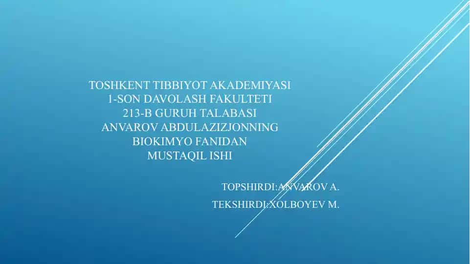 Kreatinfosfokinazaning izoshakllari va ularni aniqlashning klinik ahamiyati