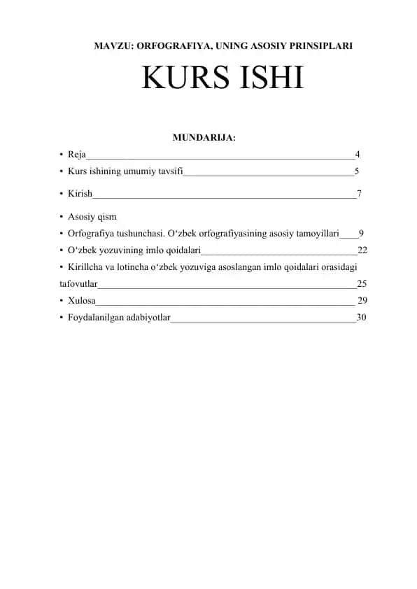 ORFOGRAFIYA, UNING ASOSIY PRINSIPLARI