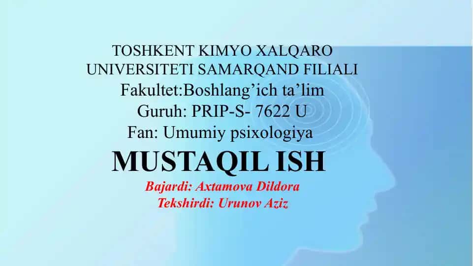 Umumiy psixologiya