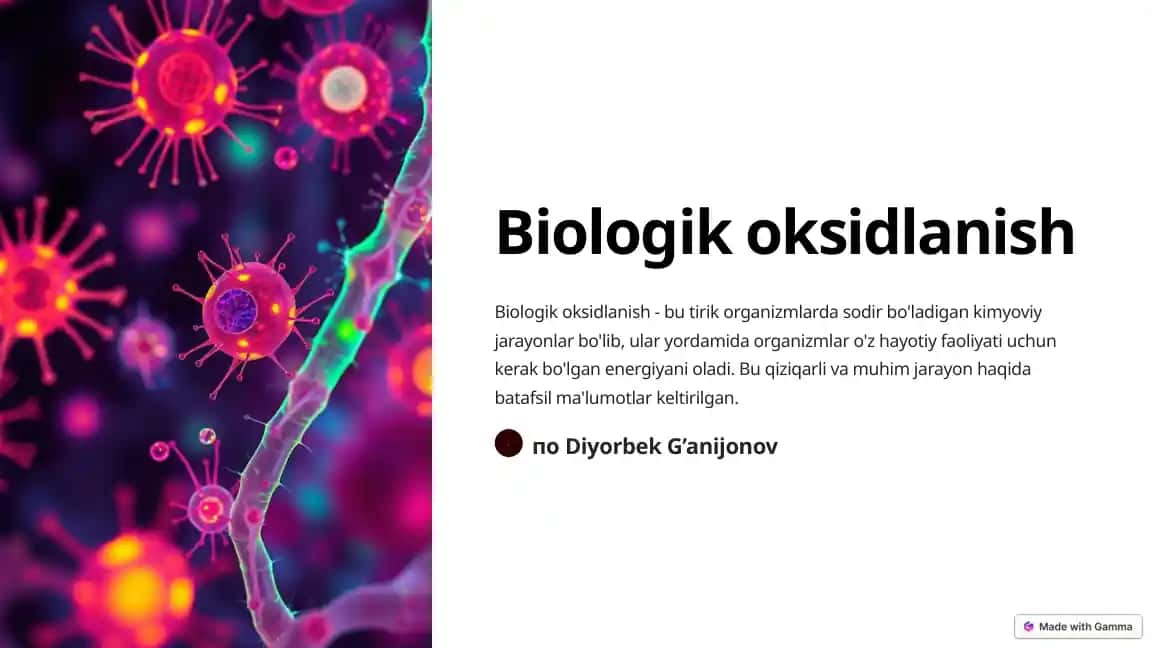 Biologik oksidlanish