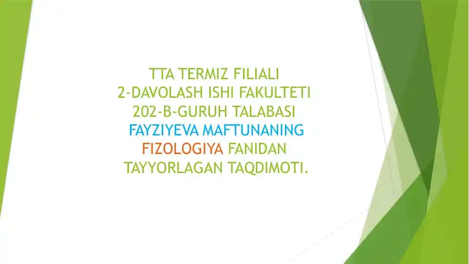 To'g'ri ovqatlanish asoslari