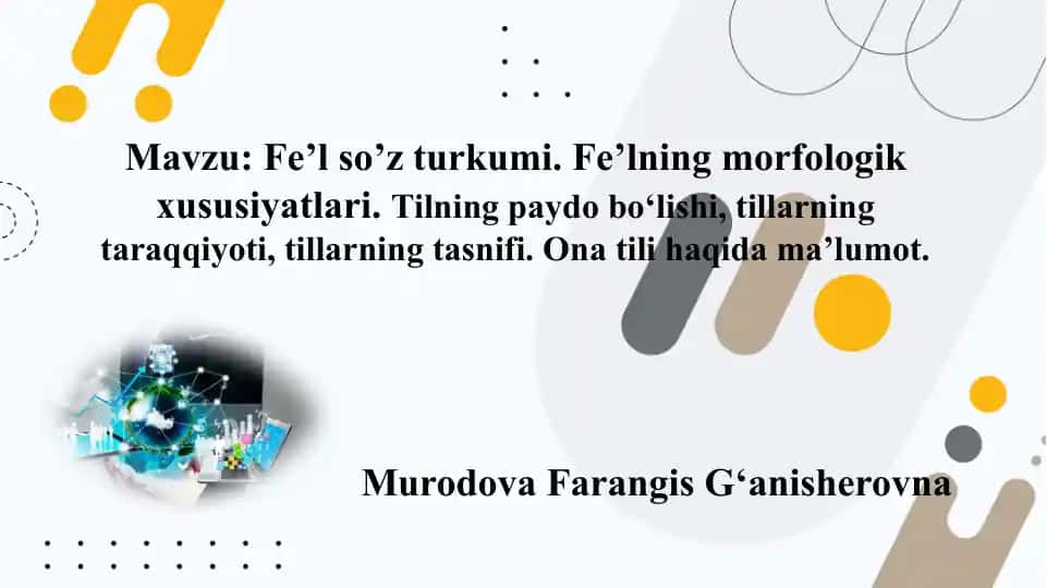 Fe’lso’z turkumi