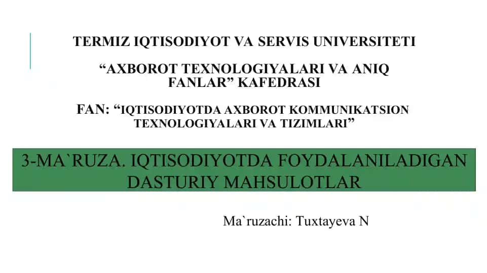Dasturiy mahsulotlar