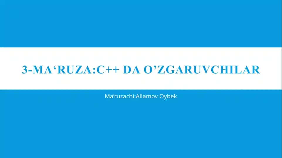 C++ dao’zgaruvchilar