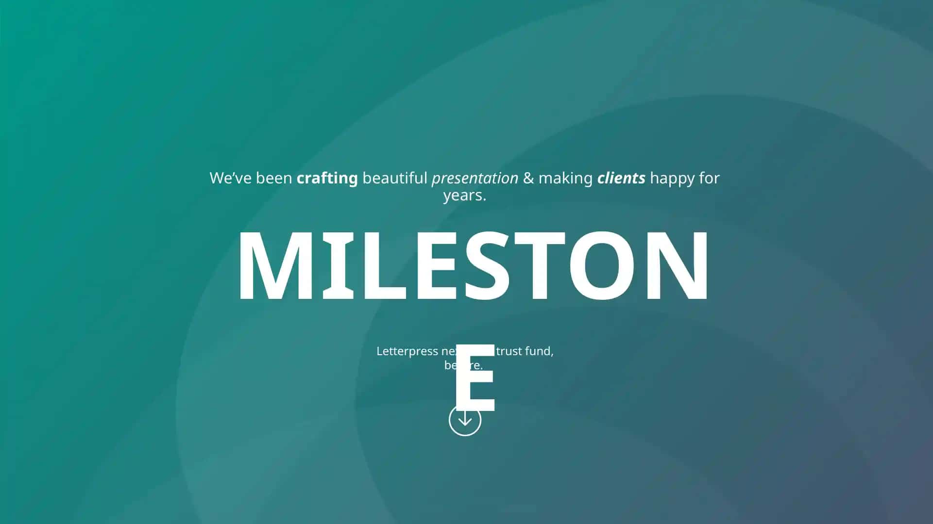 Milestone Infographic Slide