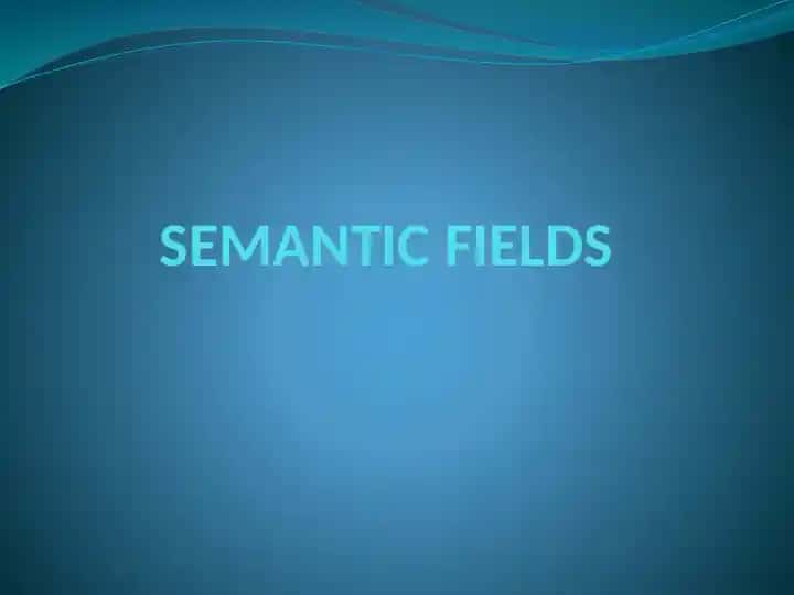 Semantic Fields