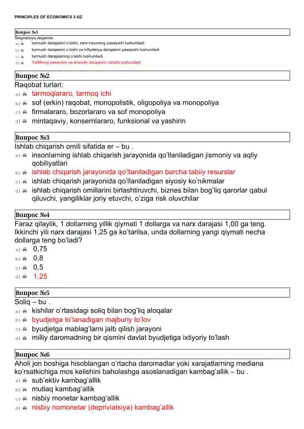 PRINCIPLES OF ECONOMICS 2-UZ