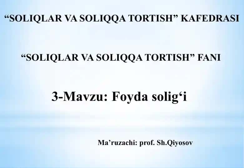 SOLIQLAR VA SOLIQQA TORTISH