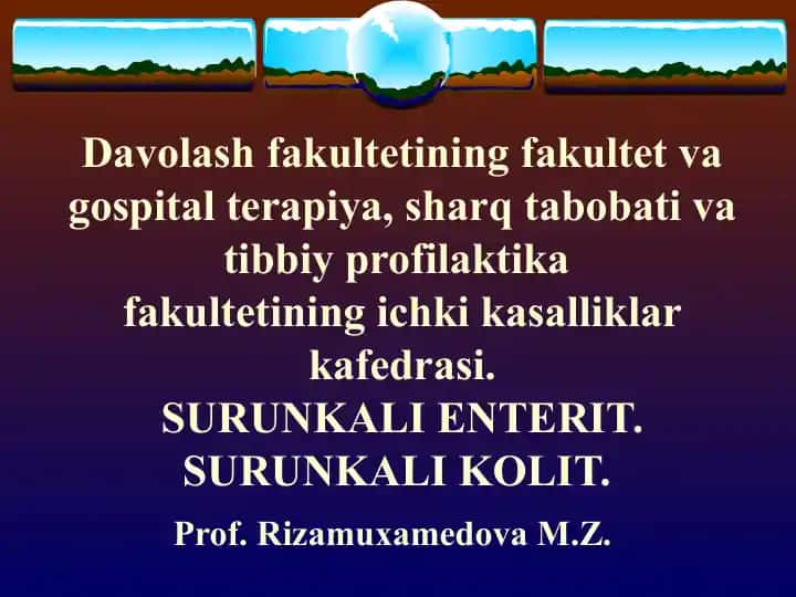 SURUNKALI ENTERIT, SURUNKALI KOLIT