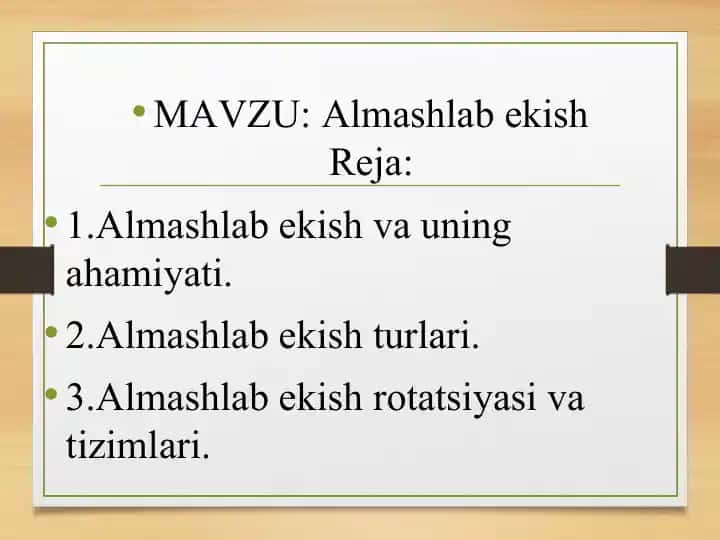 Almashlab ekish