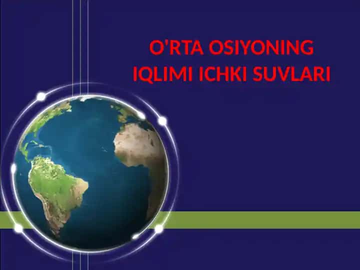 O'rta Osiyoning Iqlimi Ichki Suvlari