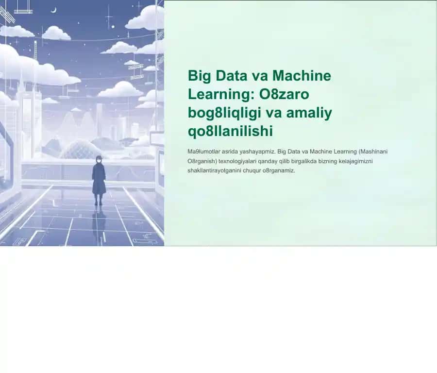 Big Data va Machine Learning
