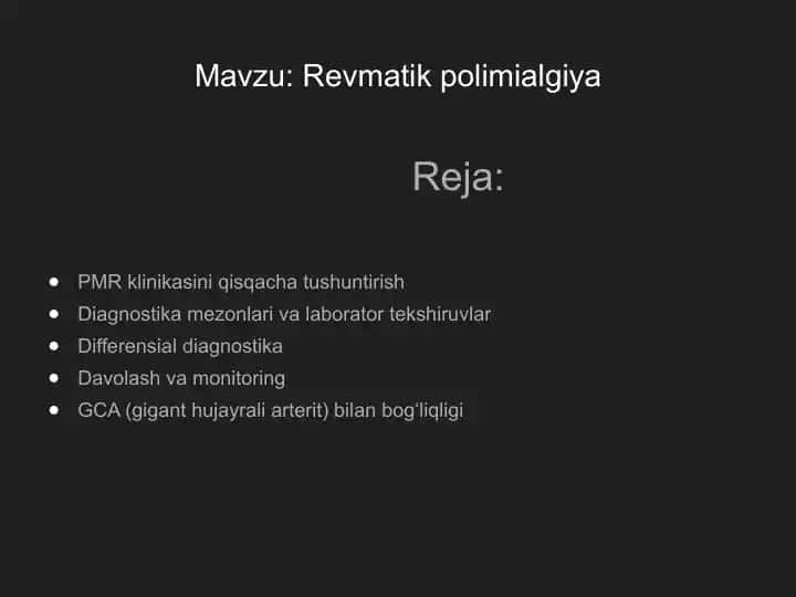 Revmatik polimialgiya