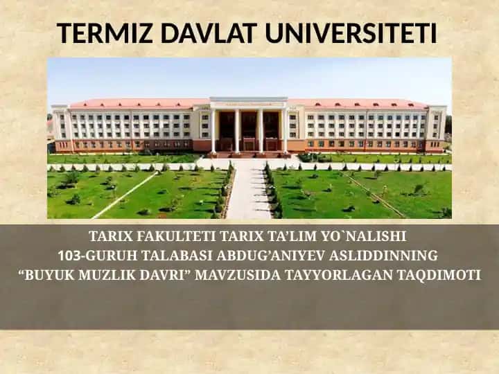 "Buyukmuzlik davri"