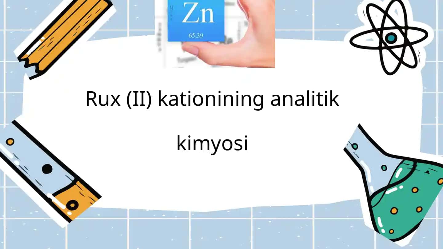 Rux (II) kationining analitik kimyosi