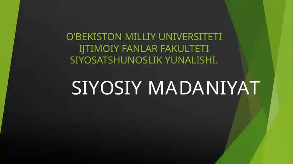 Siyosiy madaniyat