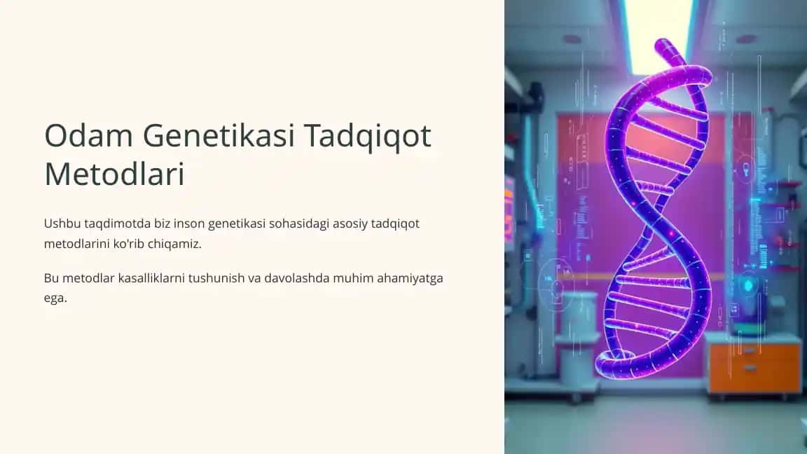 Odam Genetikasi Tadqiqot Metodlari