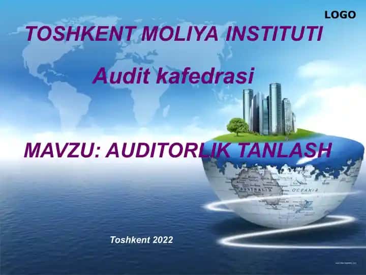 AUDITORLIK TANLASH