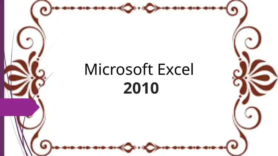 Microsoft Excel2010