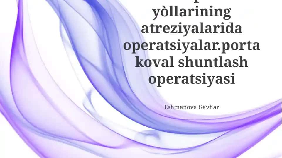 Porto-kaval shunt operatsiyasi