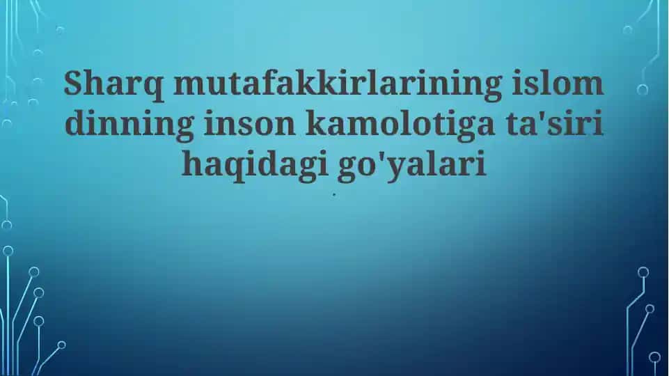 Islom huquqi va inson huquqlariga ta'siri