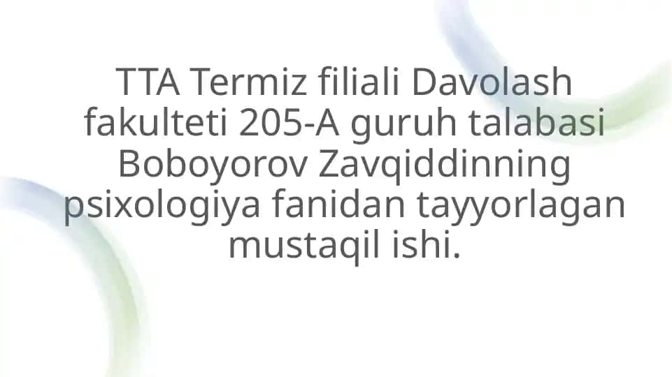 Sharq mutafakkirlarining psihologik qarashlari