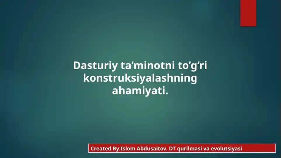 Dasturiyta'minot dizayni