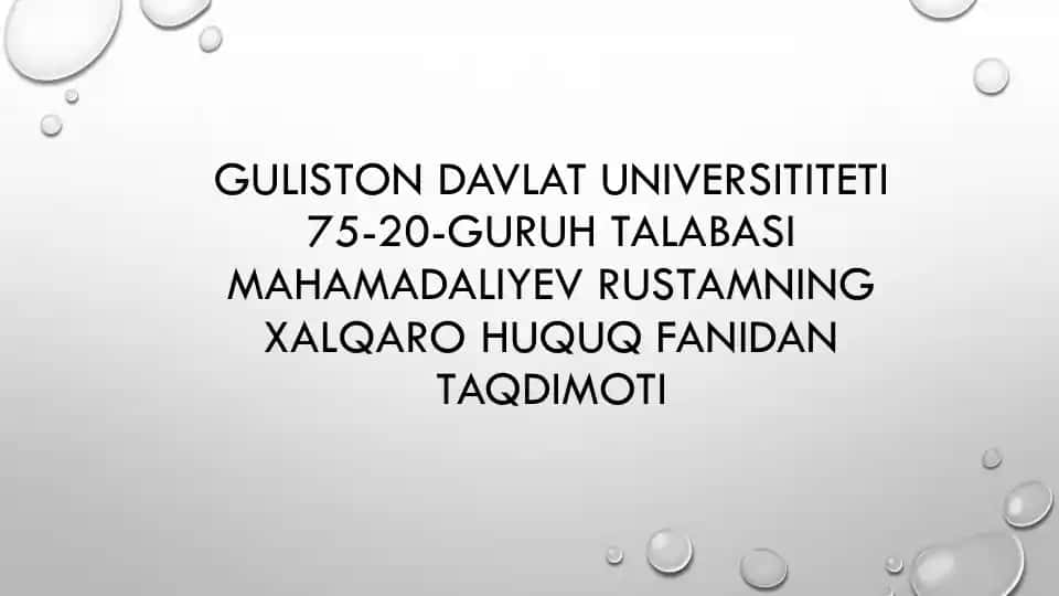 XALQARO DENGIZ HUQUQI