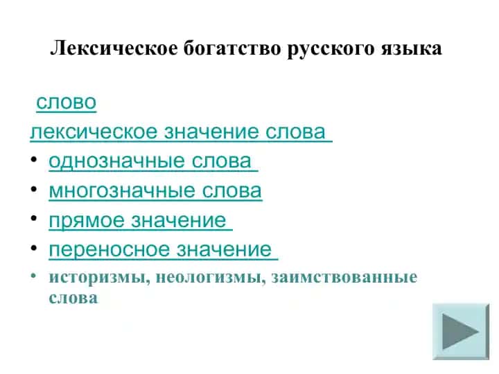Лексическое богатство русского языка