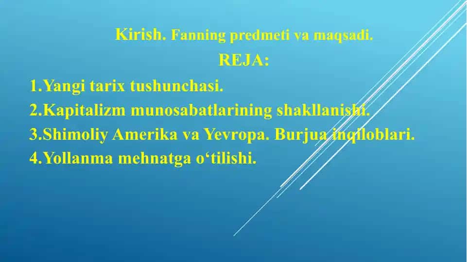 Yangi tarix tushunchasi
