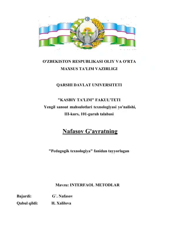 INTERFAOL METODLAR