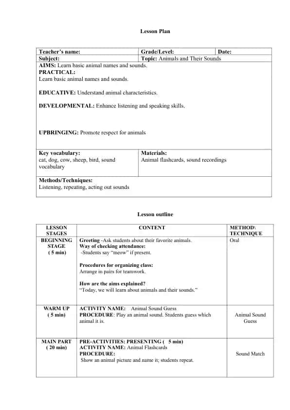 Lesson Plan