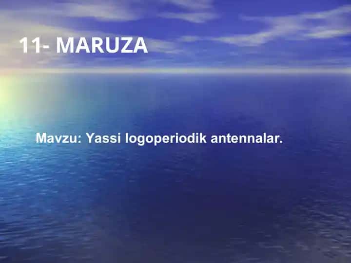 Logoperiodik antennalar