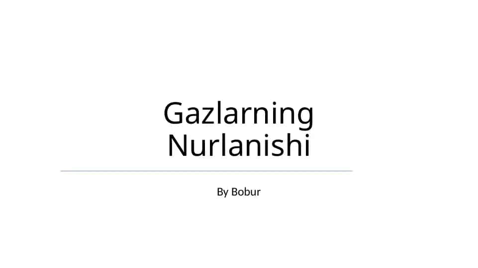Gazlarning Nurlanishi