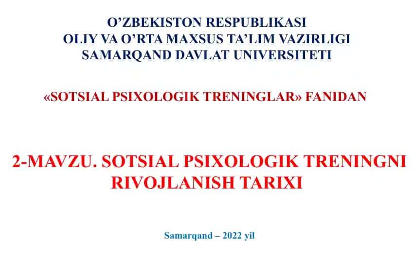 Sotsial psixologik treninglar